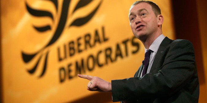 BRIGHTON, ENGLAND - MARCH 10:  Tim Farron, President of the Liberal Democrats makes a speech at the Liberal Democrats Spring Conference on March 10, 2013 in Brighton, England. Deputy Prime Minister Nick Clegg delivered his keynote speech bringing the three day conference to a close. (Photo by Matthew Lloyd/Getty Images)